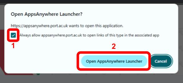 AppsAnywhere launcher