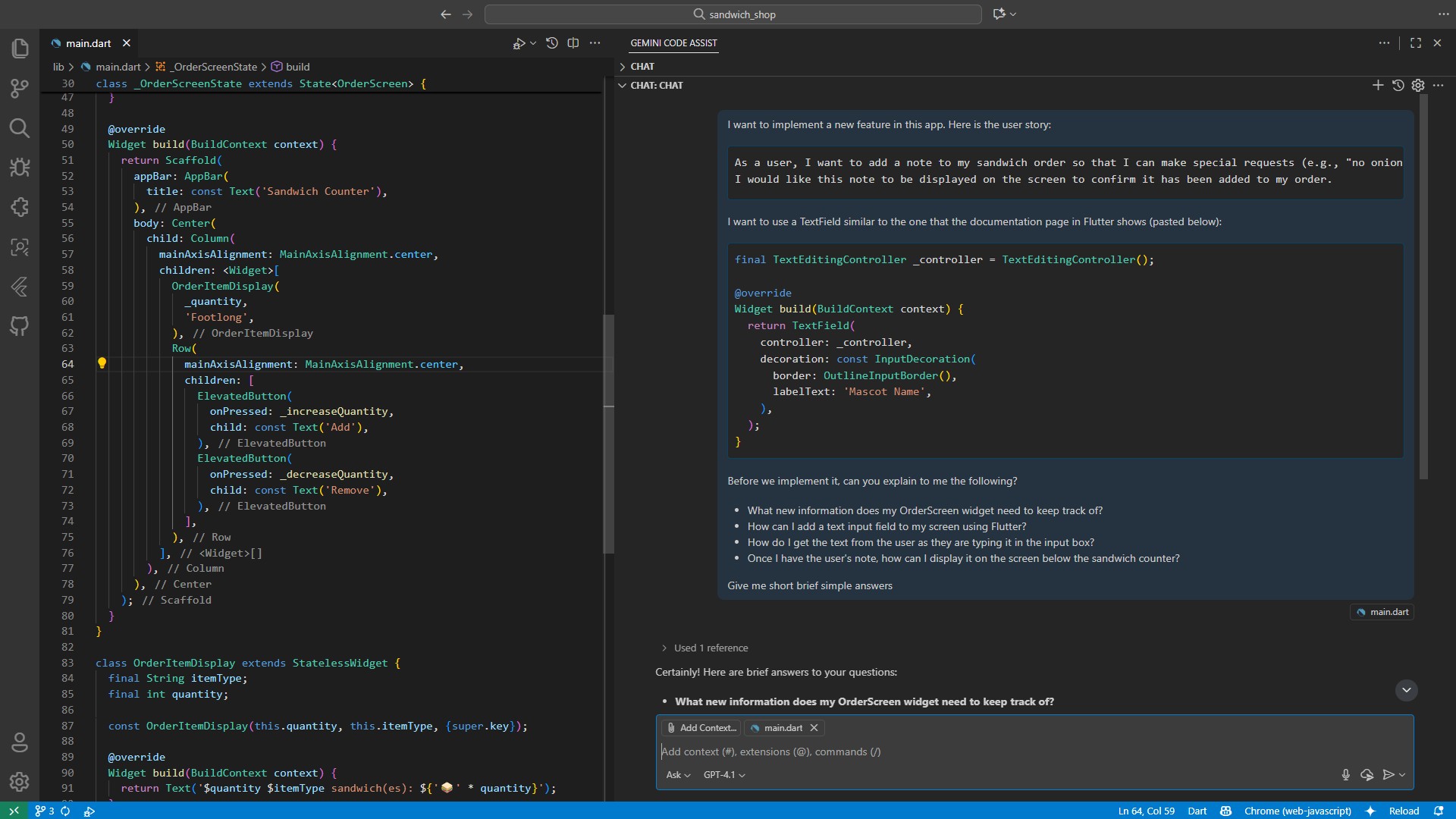 Example of rich prompt