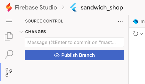 Publish Branch Button