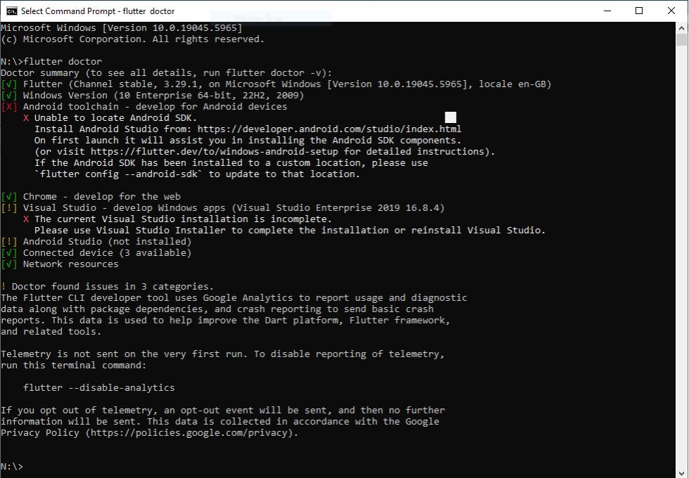 Flutter Doctor Report