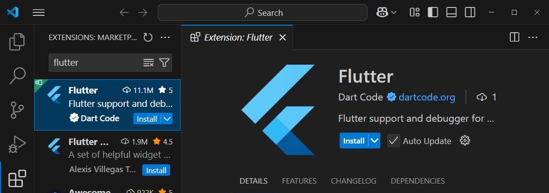 Flutter Extension