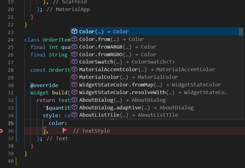TextStyle Properties